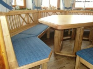 Stubenbank in Fichte Altholz mit Banktruhen