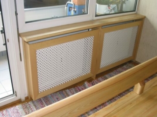 Heizk&ouml;rperverbau in Massivholz Esche