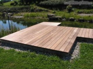 Terracon WPC Terrassen dielen bei Schwimmteich