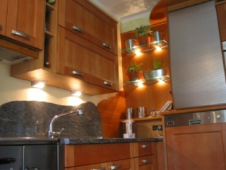 Glasborde mit Beleuchtung