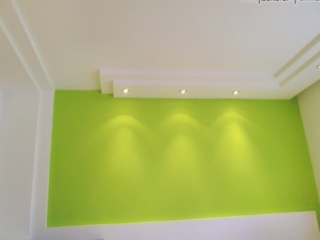 Trockenbauarbeiten mit Bleuchtung